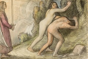 追放1901（紙にチョークとトイレ） 作： William Strang
